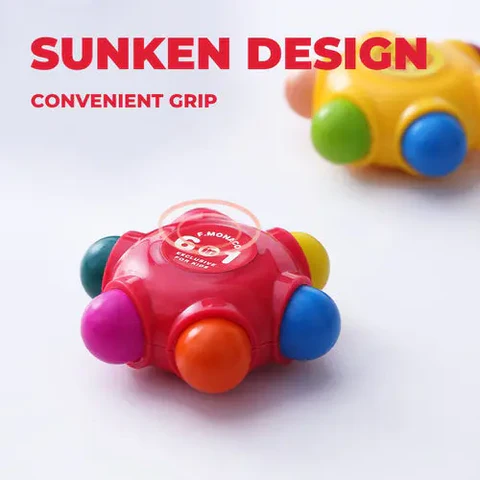 Flower Monaco pocket crayons 兒童便攜蠟筆套裝 - 11色 (3歲以上) 筆身短粗，適合幼兒手型