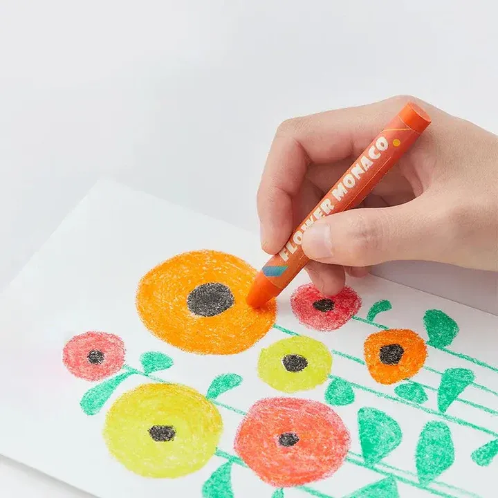 Flower Monaco Washable Crayons 兒童蠟筆 (48色)