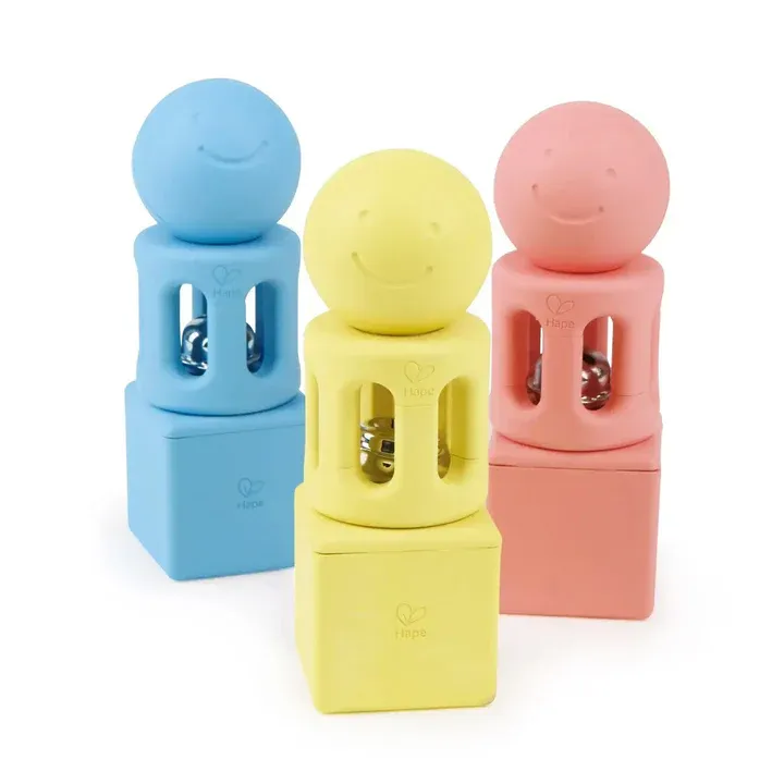 幾何搖鈴玩具組合 (大米材質)-Hape-Eurekakids