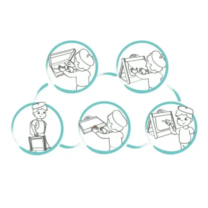 手提式兩用兒童畫板玩具