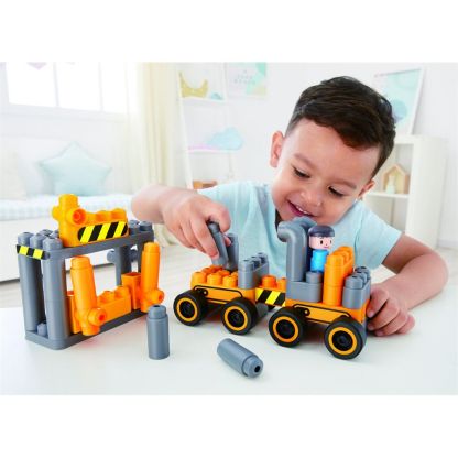 Poly M Construction Site 建築工地積木套裝 (43pcs) | 材質柔韌無尖角，讓孩子安心抓握與拼砌 | 適合 2-6 歲