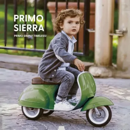 Ambosstoys PRIMO Sierra 經典復古造型 三輪滑步車 (橄欖綠 GREEN) | 送給孩子、孫子或愛人的完美禮物 | 每位經典汽車愛好者的收藏品