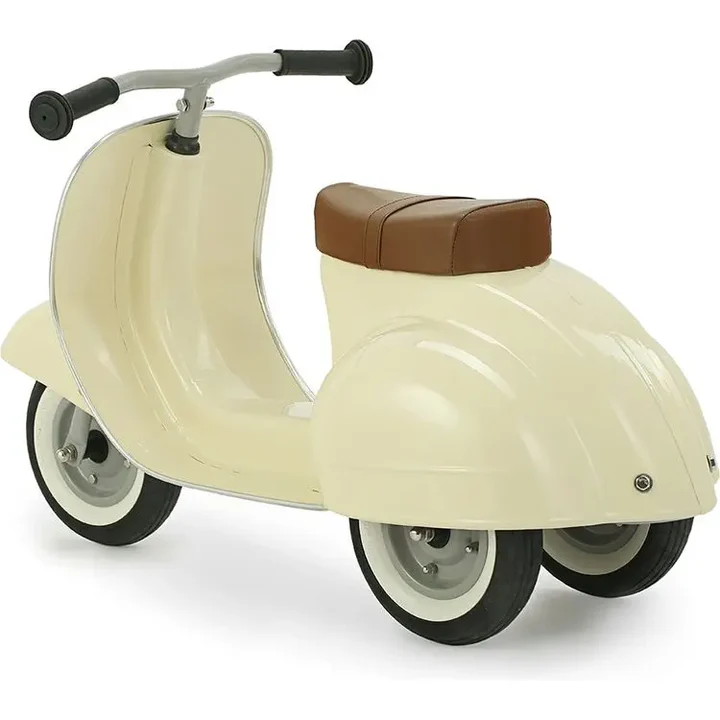 Ambosstoys PRIMO 經典 兒童平衡車 (奶油白 CREAM) | 送給孩子、孫子或愛人的完美禮物 | 每位經典汽車愛好者的收藏品