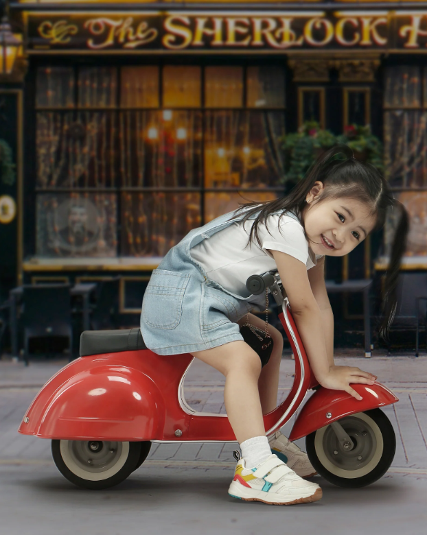 Ambosstoys PRIMO 經典復古造型滑步車 - 櫻桃紅 (RED)-Ambosstoys-Eurekakids