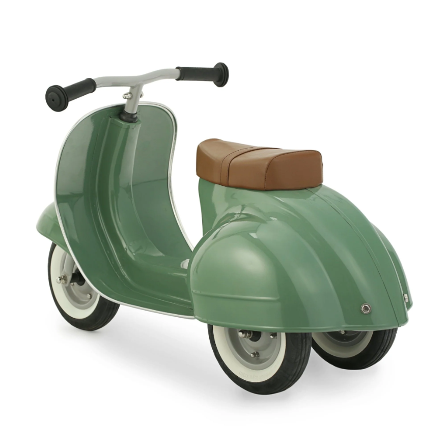 Eurekakids-Ambosstoys PRIMO 經典復古造型滑步車 -  橄欖綠 (GREEN)