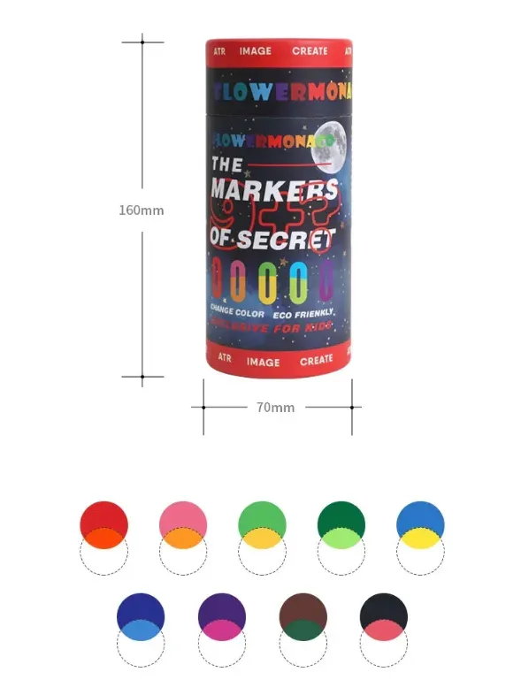 兒童星空彩繪變色筆9+1 | The Markers of Secret 9+1-Flower Monaco-Eurekakids