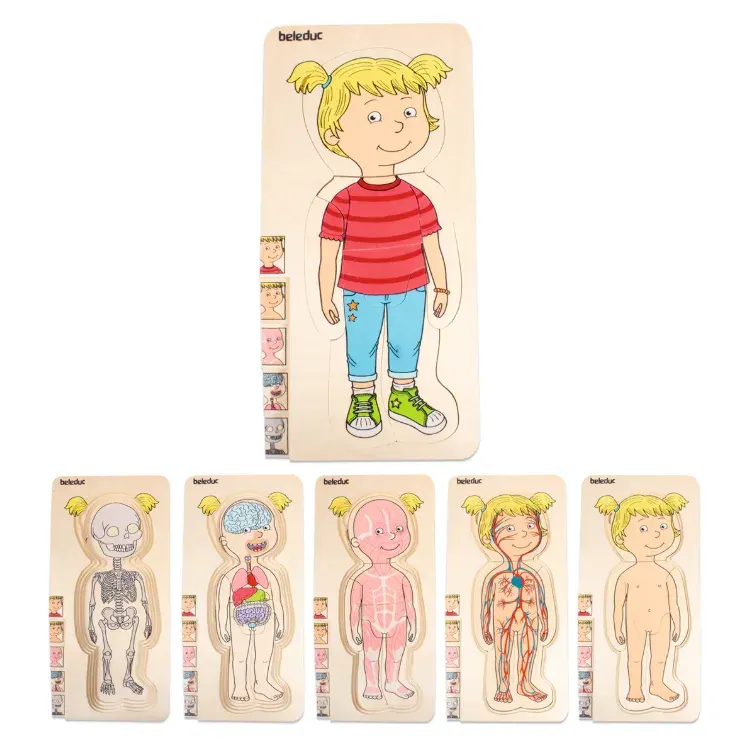 身體多層拼圖 - 女孩篇-Beleduc-Eurekakids