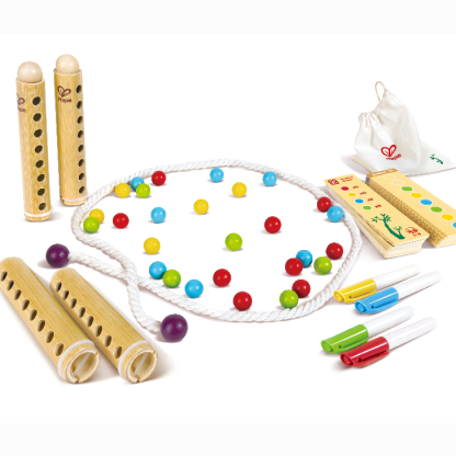 竹筒收納設計的顏色序列配對競技桌遊