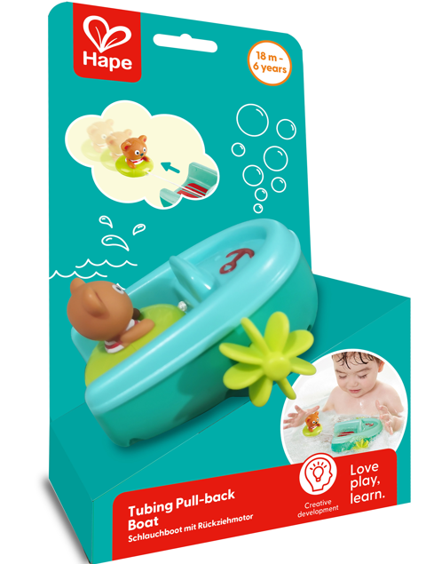 Hape 泰迪熊滑水迴力船 | 發展技能 | 感官探索 | 2-3歲