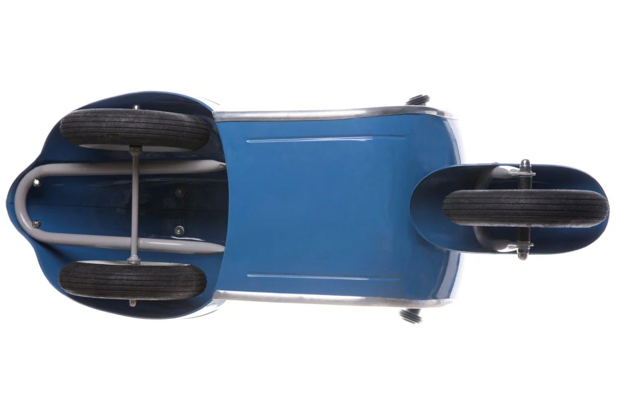 Ambosstoys PRIMO 經典 兒童平衡車 (復古藍 BLUE) | 送給孩子、孫子或愛人的完美禮物 | 每位經典汽車愛好者的收藏品