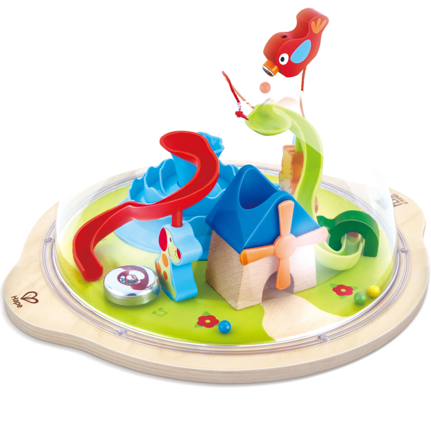 兒童用磁鐵吸珠桌面迷宮玩具操作畫面，強調小手肌訓練