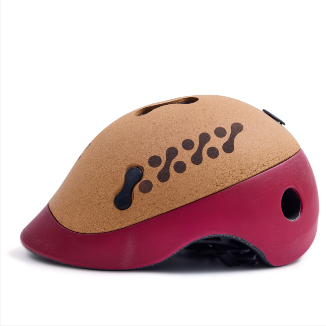 兒童騎行安全帽紅色外觀展示