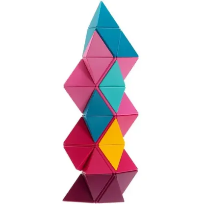 Trido Jungle 藝術 3D 磁性積木 (熾焰飛芒系列 高階版 - 36件套) STEM 玩具 | 所有面均可連接，無毒且通過 CE 認證 | 適合 3 歲以上兒童 🔥八折優惠 20%🔥