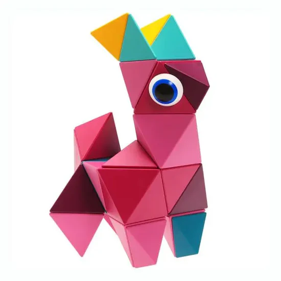 Trido Jungle 藝術 3D 磁性積木 (熾焰飛芒系列 高階版 - 36件套) STEM 玩具 | 所有面均可連接，無毒且通過 CE 認證 | 適合 3 歲以上兒童 🔥八折優惠 20%🔥