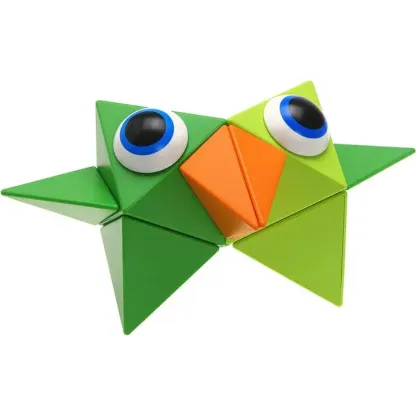 Trido Jungle 藝術 3D 磁性積木 (綠野迷踪系列 基礎版 - 12件套) STEM 玩具 | 所有面均可連接，無毒且通過 CE 認證 | 適合 3 歲以上兒童 🔥八折優惠 20%🔥