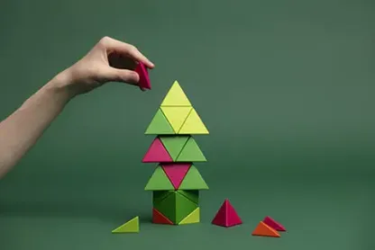 Trido Jungle 藝術 3D 磁性積木 (綠野迷踪系列 基礎版 - 12件套) STEM 玩具 | 所有面均可連接，無毒且通過 CE 認證 | 適合 3 歲以上兒童 🔥八折優惠 20%🔥