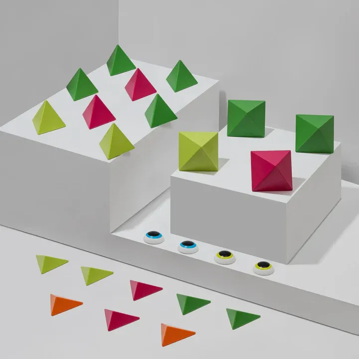 Trido Jungle 藝術 3D 磁性積木 (綠野迷踪系列 進階版 - 24件套) STEM 玩具 | 所有面均可連接，無毒且通過 CE 認證 | 適合 3 歲以上兒童 🔥八折優惠 20%🔥