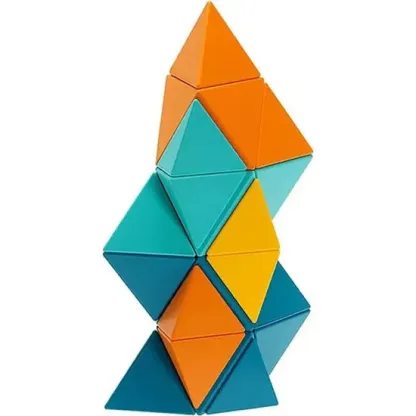 Trido Laguna 藝術 3D 磁性積木 (瀚海流光系列 進階版 - 24件套) STEM 玩具 | 所有面均可連接，無毒且通過 CE 認證 | 適合 3 歲以上兒童 🔥八折優惠 20%🔥