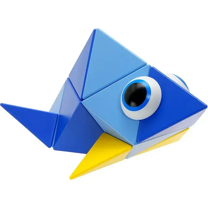 Trido Sky 磁性藝術 3D 積木 (基礎版 - 12件套) STEM 玩具 | 所有面均可連接，無毒且通過 CE 認證 | 適合 3 歲以上兒童