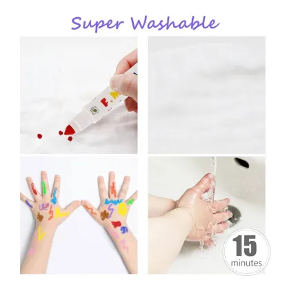 Flower Monaco Taper Head Washable Markers 兒童彩色筆 - 錐頭 (12色)