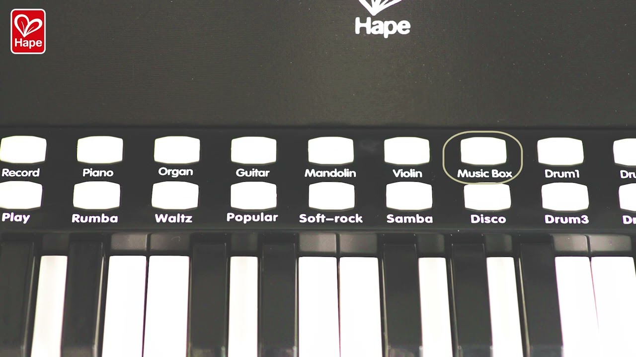 Hape 25鍵電子鋼琴 - 紅色 | 附燈光琴鍵，可伴奏 (3-6歲)🔥八折優惠 20%🔥
