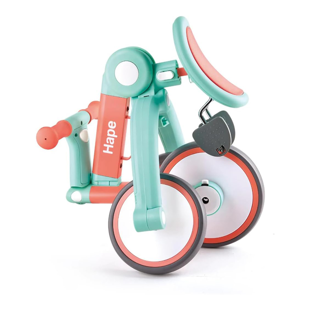 多功能摺疊 幼兒三合一平衡單車(紅綠色)-Hape-Eurekakids