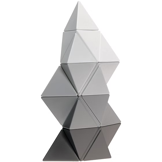 Trido Greyscal 藝術 3D 磁性積木 (白銀時代系列 進階版 - 24件套) STEM 玩具 | 所有面均可連接，無毒且通過 CE 認證 | 適合 3 歲以上兒童 🔥八折優惠 20%🔥
