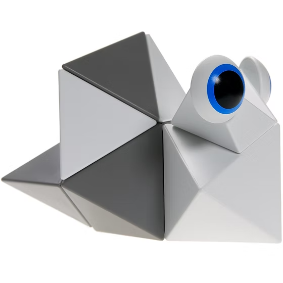 Trido Greyscal 藝術 3D 磁性積木 (白銀時代系列 基礎版 - 12件套) STEM 玩具 | 所有面均可連接，無毒且通過 CE 認證 | 適合 3 歲以上兒童 🔥八折優惠 20%🔥