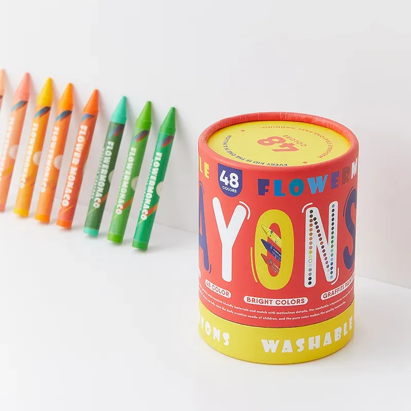 可水洗蠟筆 48色 | Washable Crayons 48 Colors-Flower Monaco-Eurekakids