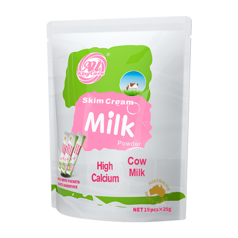 AU KingCare Skim Instant Milk Powder with Inulin 475g/bag; 25g/packet