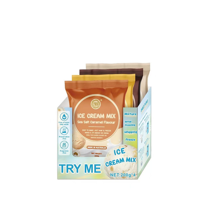Au KingCare Homemade Ice Cream Powder 200g*4 Packs / 4L