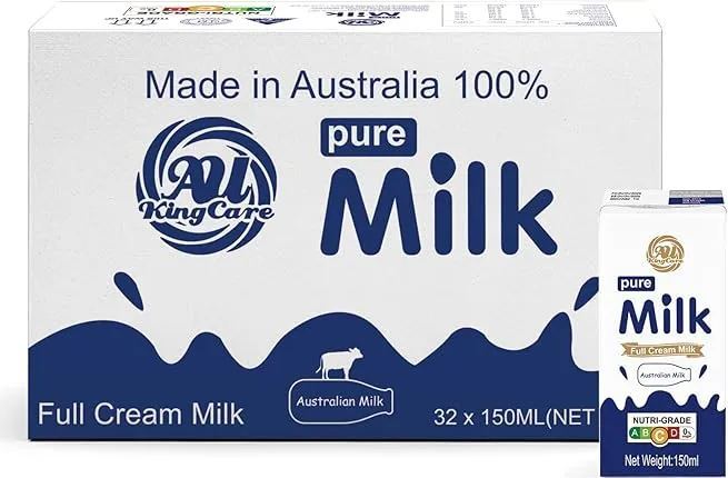 Au Kingcare Pure Full Cream Milk 150ml*32box/carton 