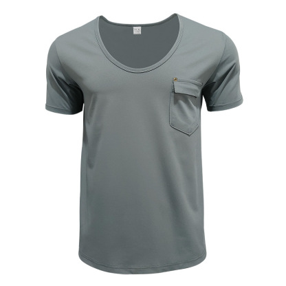 Men's V-Neck Pocket T-Shirt – Plus Size Casual Wear