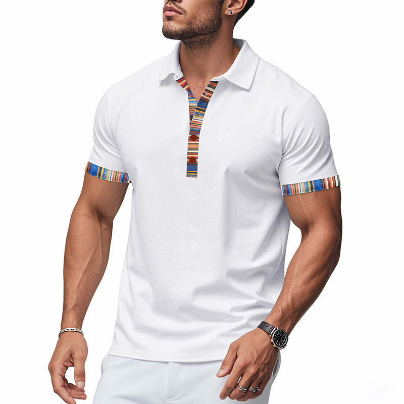 Men’s Slim Fit Polo Shirt – Breathable V-Neck Summer Top