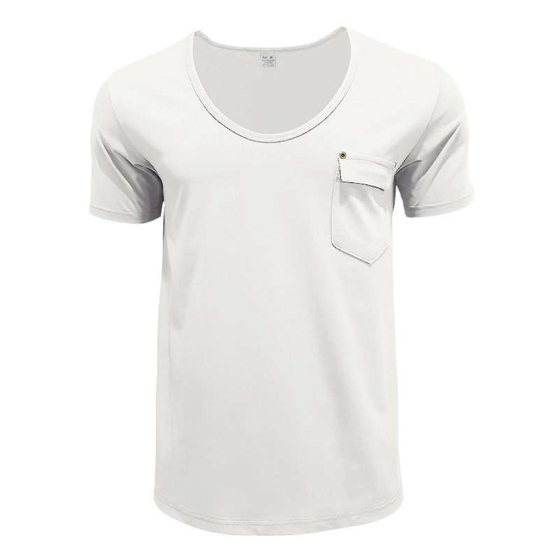 Men's V-Neck Pocket T-Shirt – Plus Size Casual Wear