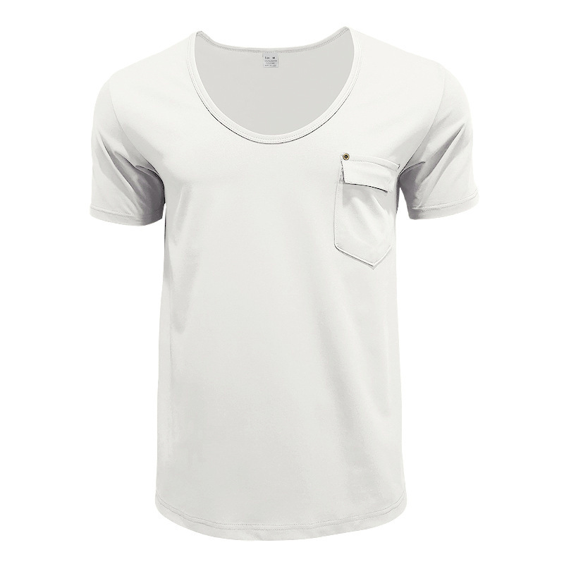 Men's V-Neck Pocket T-Shirt – Plus Size Casual Wear