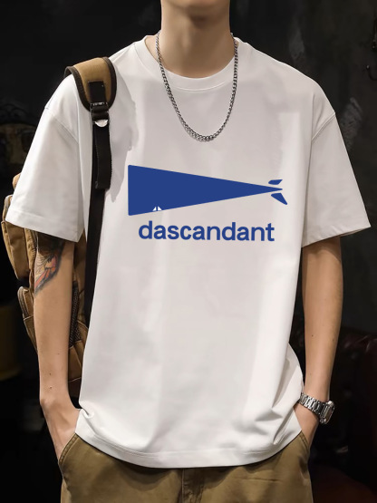 2025 New Korean Style Men's T-Shirt – 200G Premium Cotton Short Sleeve (White)