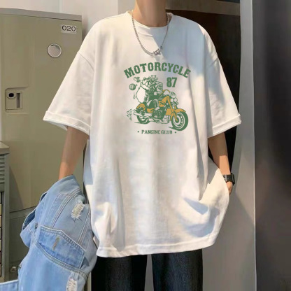 T-Shirt Men's Pure Cotton Half Sleeve Top Base Shirt