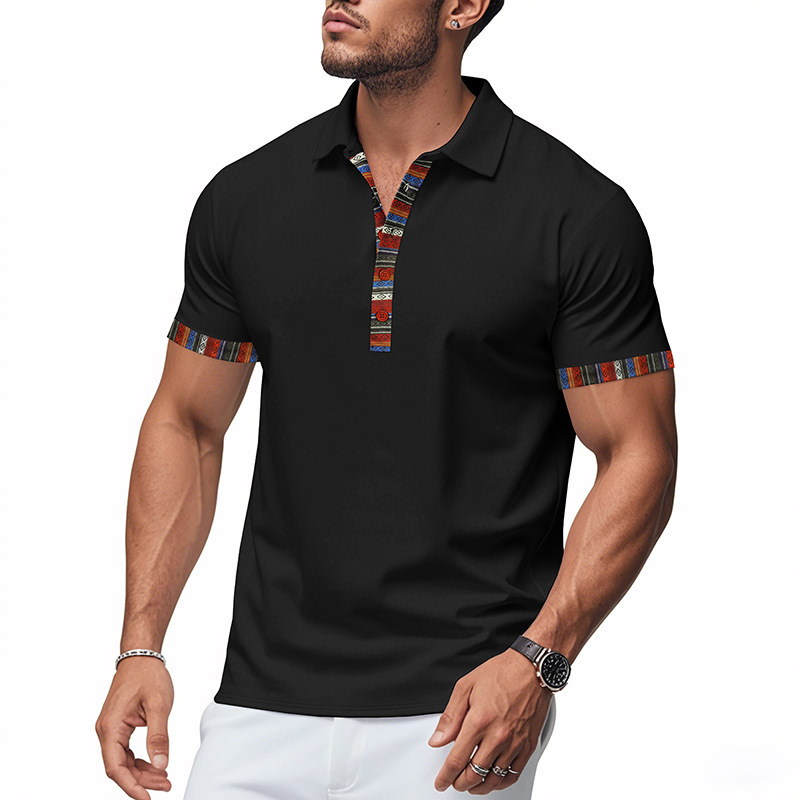 Men’s Slim Fit Polo Shirt – Breathable V-Neck Summer Top