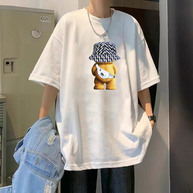 T-Shirt Men's Pure Cotton Half Sleeve Top Base Shirt