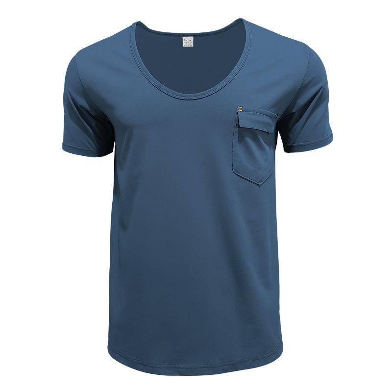 Men's V-Neck Pocket T-Shirt – Plus Size Casual Wear