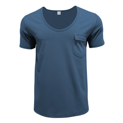Men's V-Neck Pocket T-Shirt – Plus Size Casual Wear