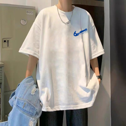 T-Shirt Men's Pure Cotton Half Sleeve Top Base Shirt