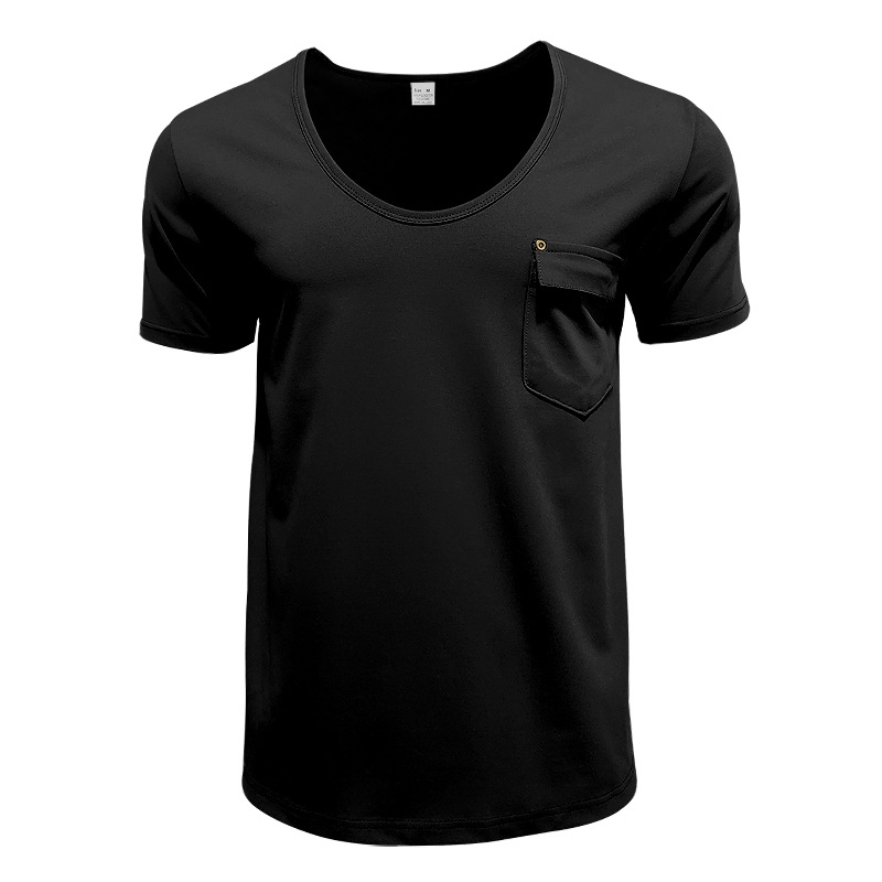 Men's V-Neck Pocket T-Shirt – Plus Size Casual Wear