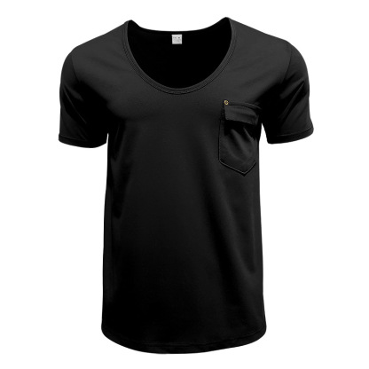 Men's V-Neck Pocket T-Shirt – Plus Size Casual Wear