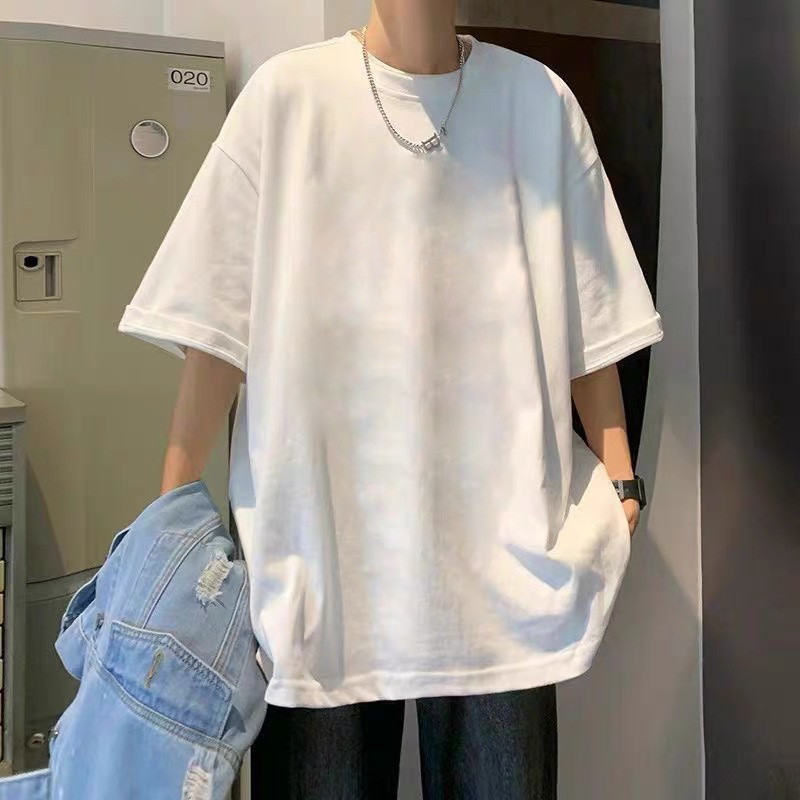 T-Shirt Men's Pure Cotton Half Sleeve Top Base Shirt