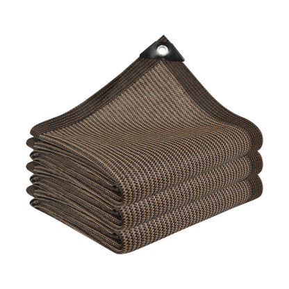 สแลนบังแดดแบบเจาะรูขอบที่มีความหนาแน่นสูงสีกาแฟ