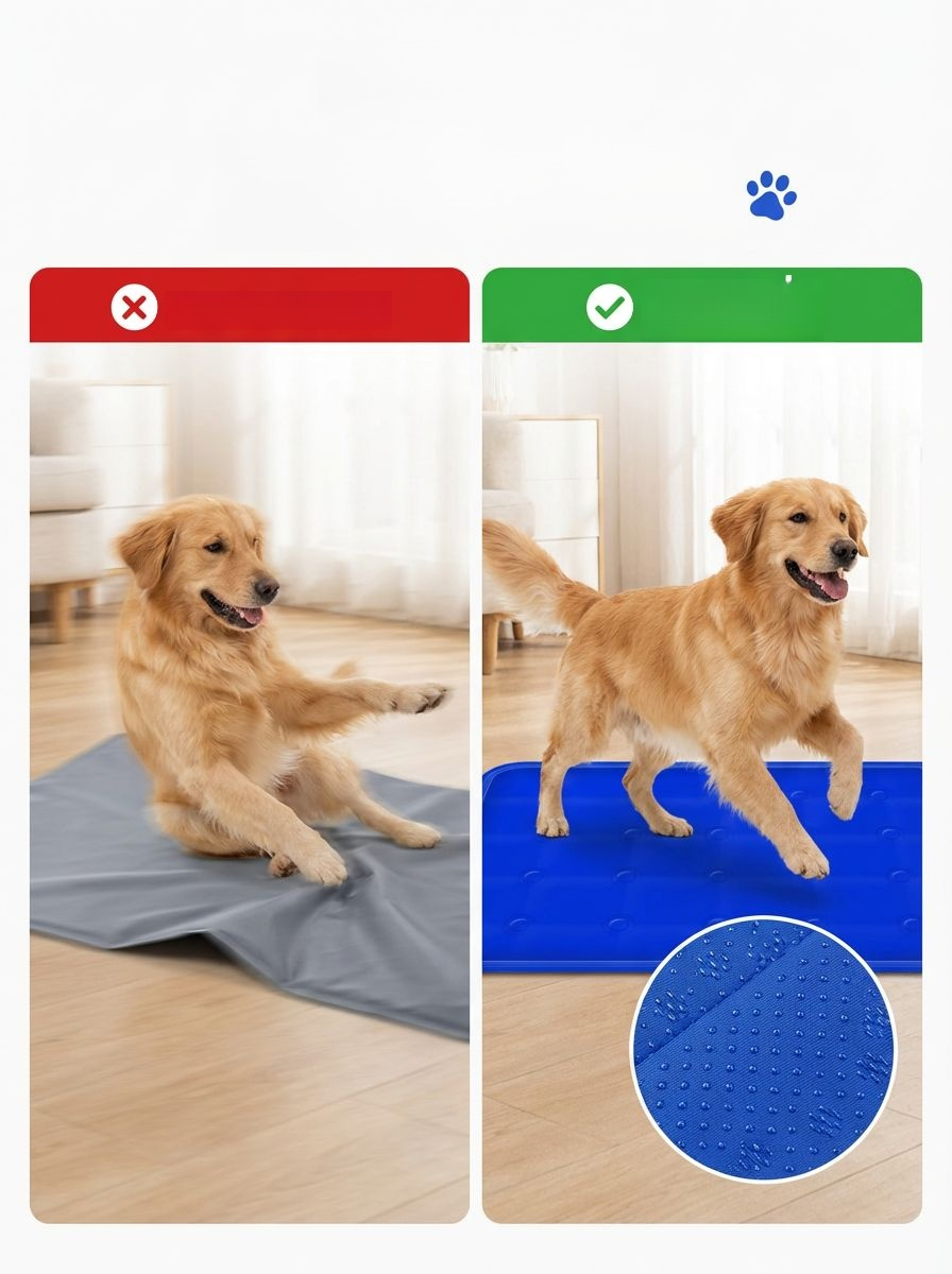 【กันลื่นทนทาน】 แผ่นรองเย็นสำหรับสัตว์เลี้ยงที่จำเป็นในฤดูร้อน