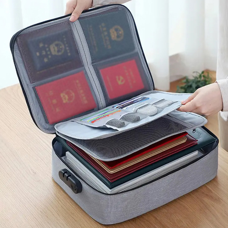 ถุงเก็บเอกสารหลายชั้นพร้อมตัวล็อค