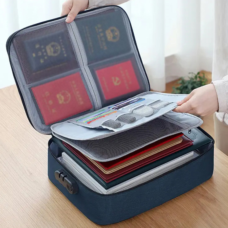 ถุงเก็บเอกสารหลายชั้นพร้อมตัวล็อค